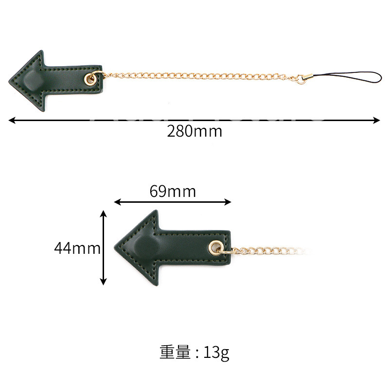 Picture of Golf ball nail mark Arrow direction marker ball seat leather cover golf ball nail anti-lost magnetic lanyard key chain