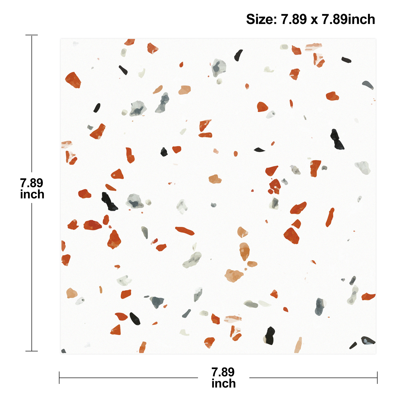 Picture of Terrazzo Thickeneded Pvc Waterproof Anti-Slip Floor Stickers Bathroom Kitchen Entrance Stain-Resistant Manufacturer Wholesale Floor Stickers