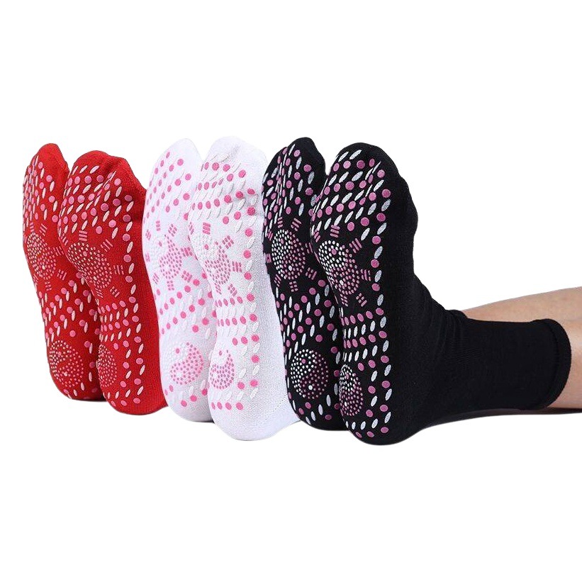 Heating Socks, Health Massage Socks, Moxibustion Heating Tourmaline Mid-Tube Thickeneded Foot Warmer Socks, Hot Moxibustion Cold-Proof Socks, Mugwort