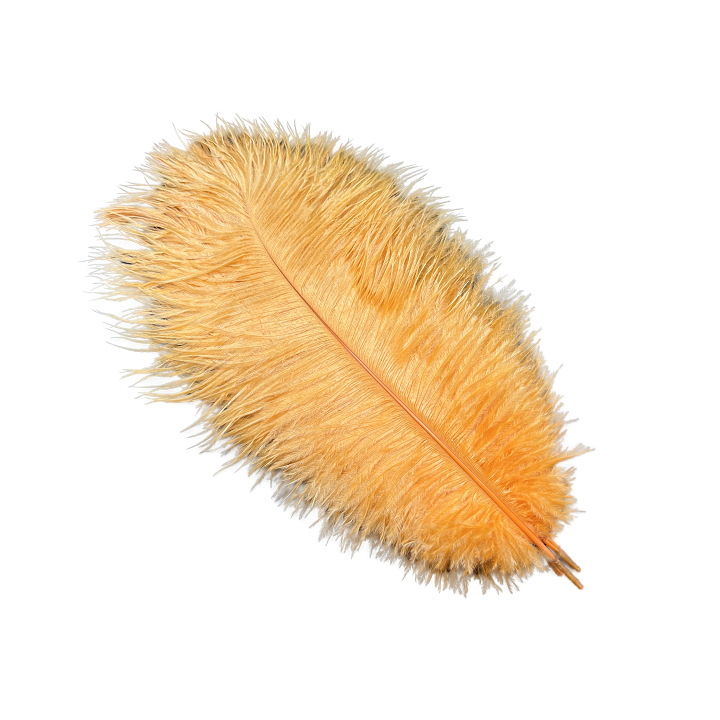 Picture of White ostrich feather 25-30cm natural ostrich feather dyed feather wedding decoration lamp ornament feather