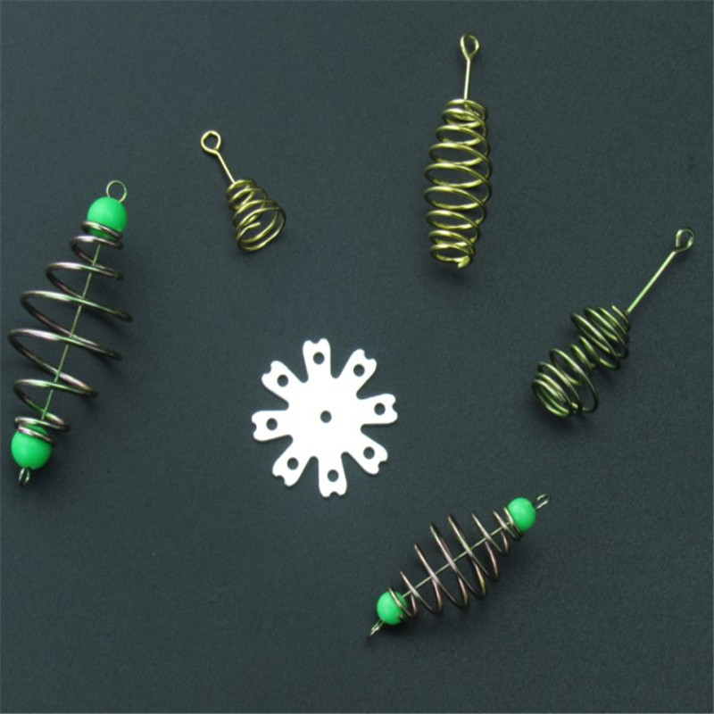 Explosion hook spring fishing silver carp spring golden tower shape thin waist drum anti-hanging bottom spring fishhook red rope green rope