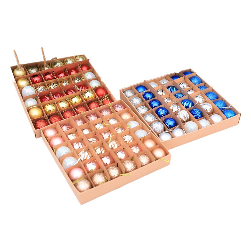 Cross-border wholesale Christmas ball 3cm box egg box Christmas ball Christmas gift decoration a variety of mixed 36PCs