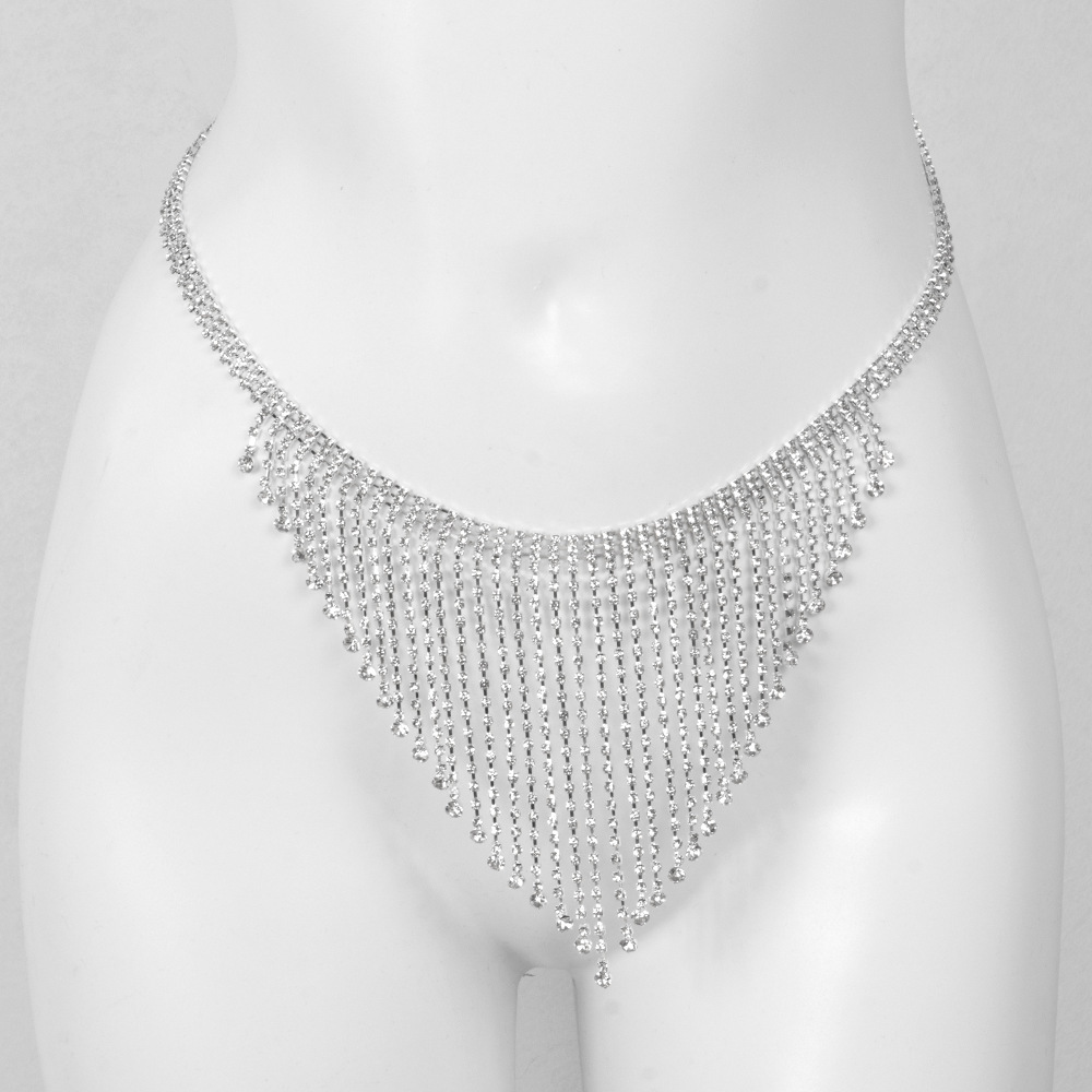 Picture of Beautiful Multi-Layered Rhinestone Waist Chain Jewelry Accessories Hip-Hop Multi-Layered Tassel Waist Chain Leg Chain Sexy Nightclub Body Chain
