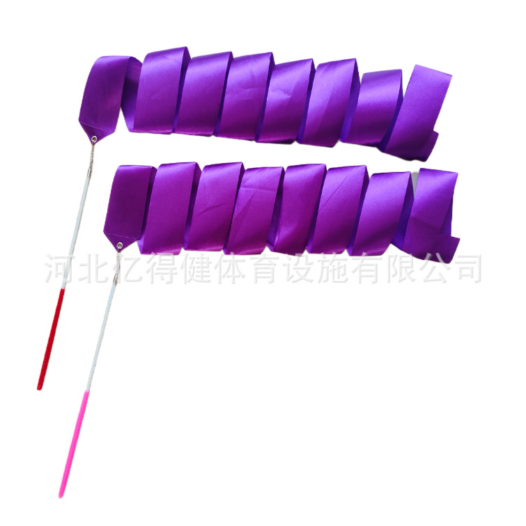 Picture of Performance Rhythmic Gymnastics Ribbon Props Kidsren's Dance Toys Ribbon Middle-Aged Square Dance Ribbon with Rod Ribbon