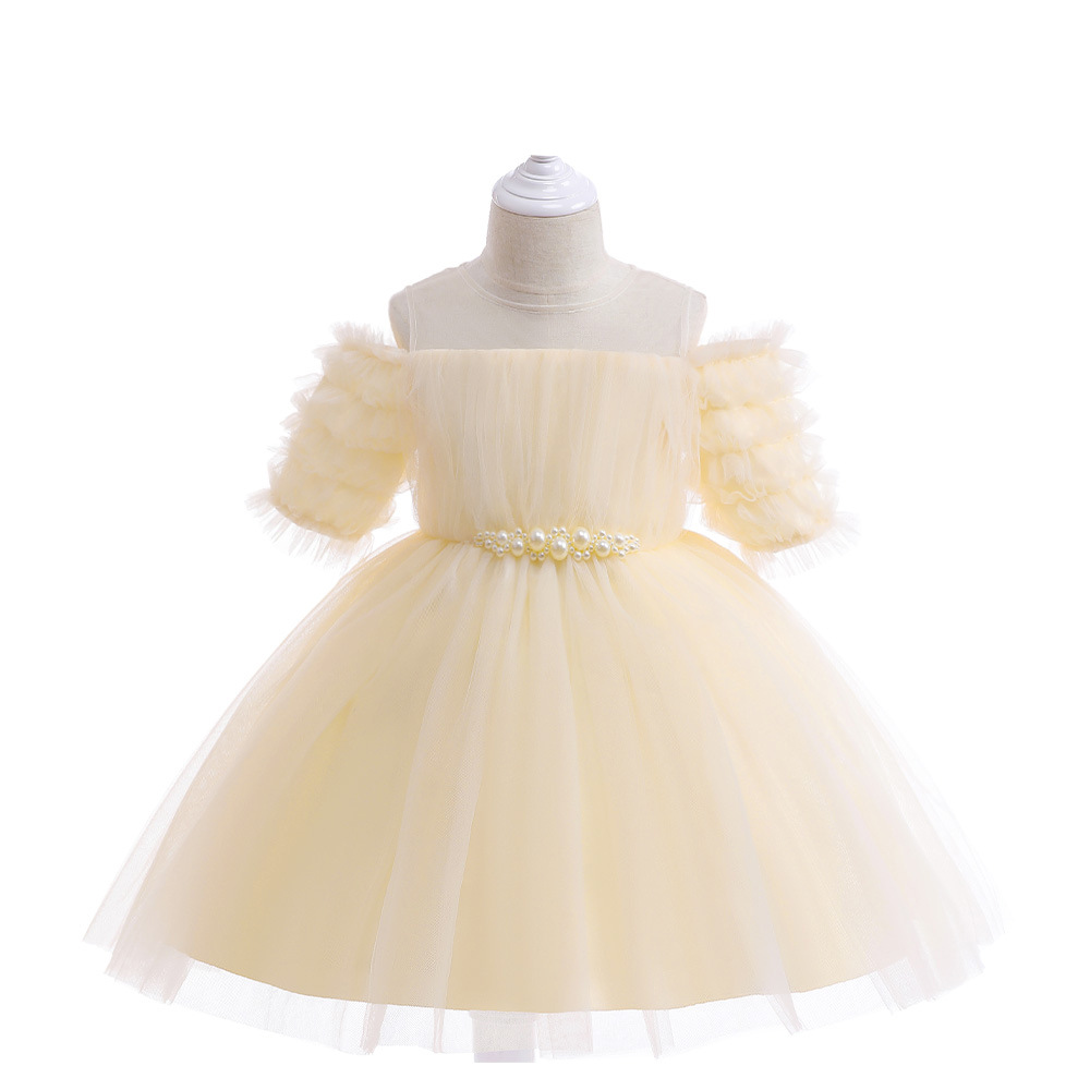 Picture of Children's Dress 2025 New European and American Girl Short-Sleeved Tutu Princess Dress Flower Girl Catwalk Piano Performance Dress