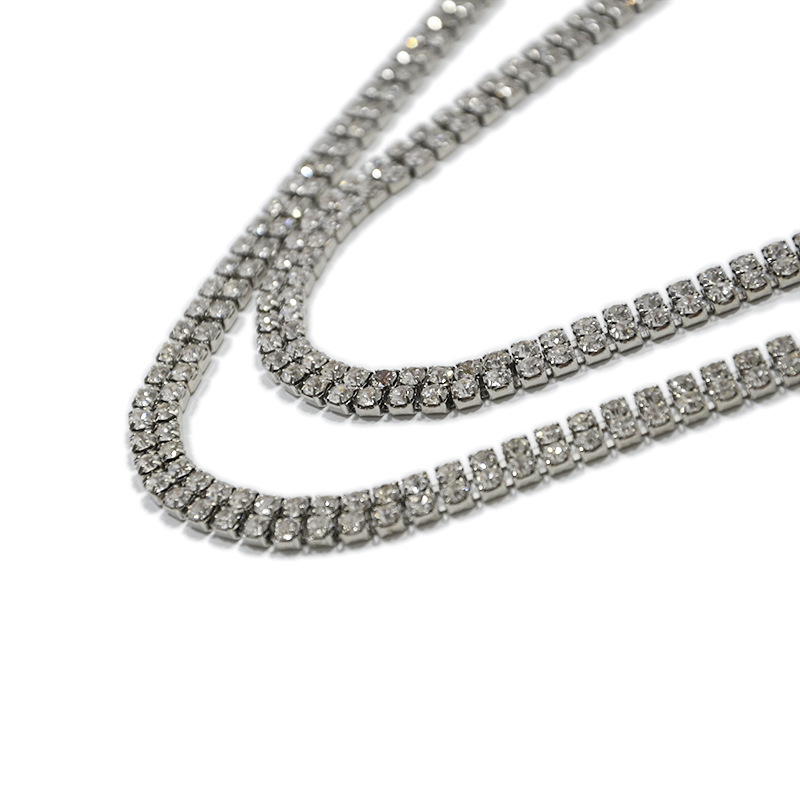 Picture of Cross-border Hot Selling Waist Jewelry Diamond-studded Fashion Simple Rhinestone Lengthened Chain Body Chain Waist Chain Straight Hair