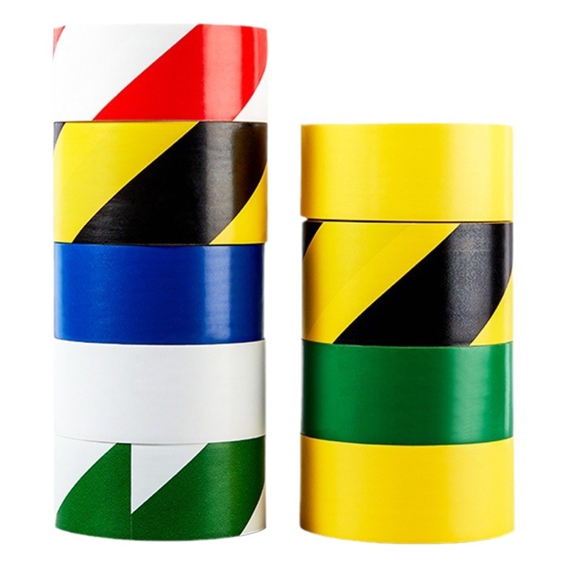Warning tape black and yellow zebra tape wear-resistant waterproof PVC floor tape traffic 5S positioning tape