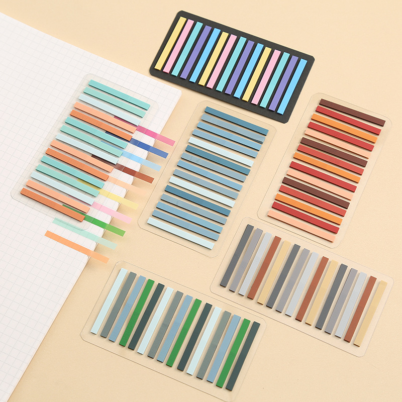 Picture of Extremely fine post-it notes for students to read key marks retro transparent note stickers ins combination PET index stickers wholesale