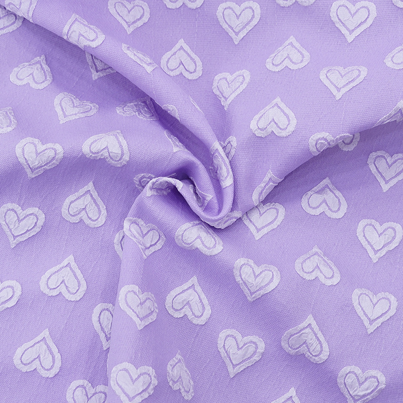 Dopamine Heart Stereo Relief Jacquard Fabric Bubble Machine Fluffy Skirt Cloth Bag Children's Clothing Jacket Fabric