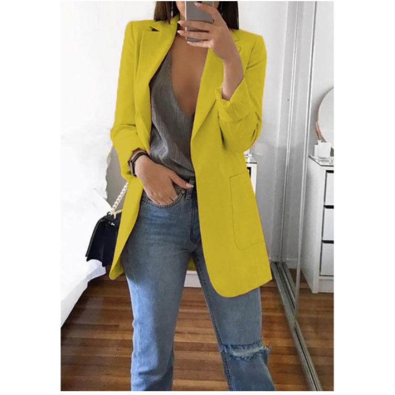 Picture of Wish Amazon 2021 European and American fashion lapel slim cardigan elegant suit jacket women