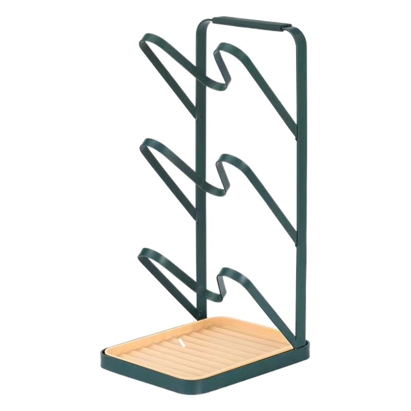 Light luxury pot cover rack Creative Kitchen multi-functional storage rack household multi-layer table soup spoon storage rack pot cover rack