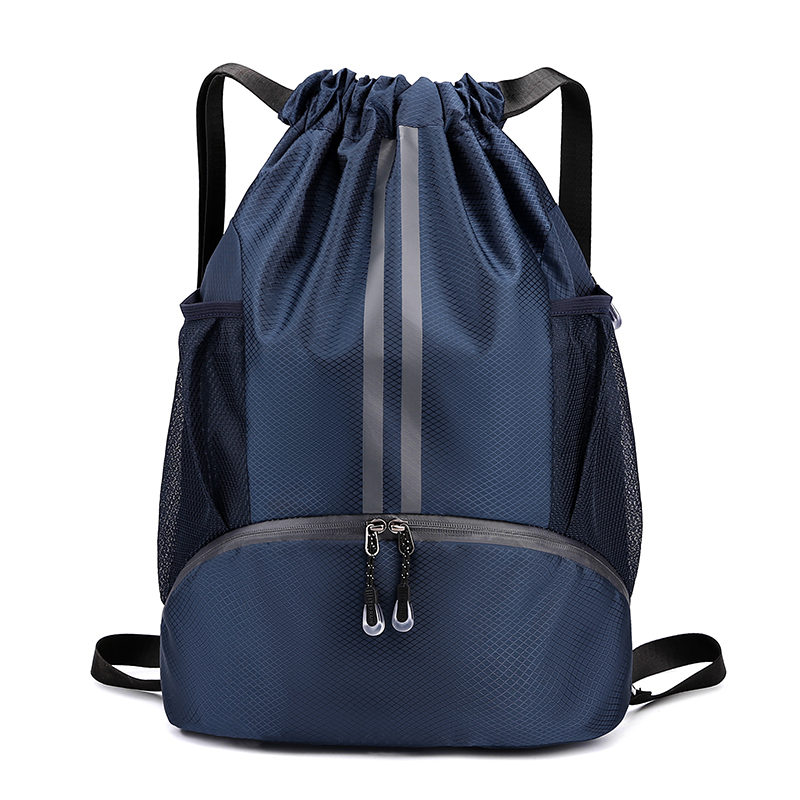 Picture of Basketball Bag Dry and Wet Separate Swimming Bag Bundle Pocket Drawstring Backpack Men's Basketball Bag Ball Bag Student Portable Schoolbag
