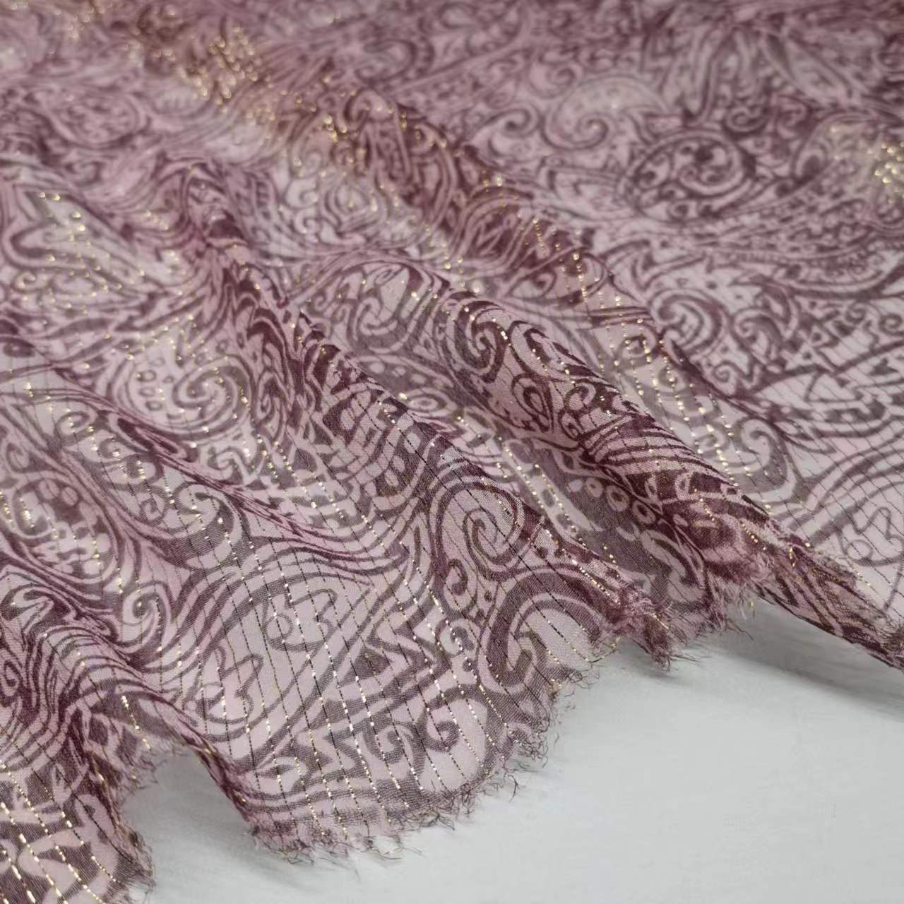Special Offer Gold Thread Mulberry Silk Georgette Fabric Silk 7 Mmi Light See-Through Dress Gauze Fabric