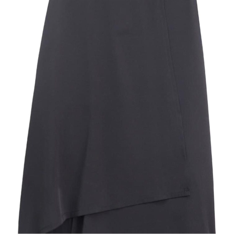 Black Skirt Women's Spring and Autumn 2023 New Chic French Hepburn Style High Waist Irregular Design Small Skirt
