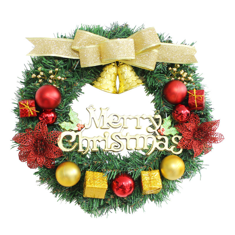 Picture of Christmas Wreath 30cm Christmas Decoration Artificial Wreath Window Door Hanging Christmas Shopping Mall Scene Layout Props