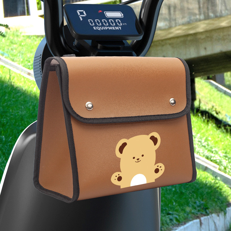 Picture of Electric Car Hanging Bag Front Rainproof Hanging Bag Bicycle Storage Bag Large Capacity Charger Storage Bag
