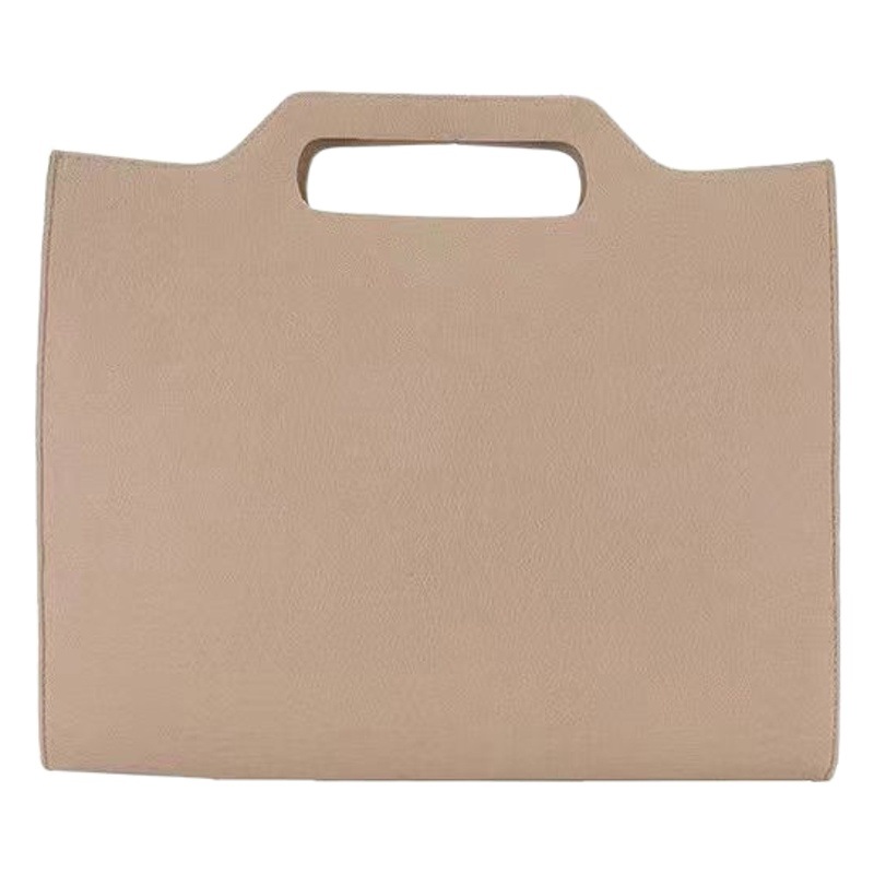 Felt Bag Large Capacity 2023 New Ins Style Pure Color Simple Tote Open Fashion Wool Felt Women's Handbag