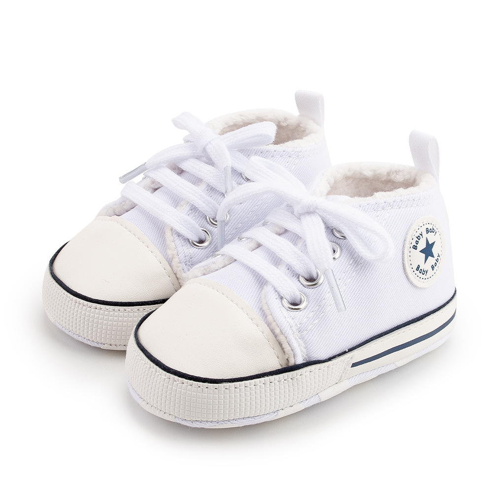 Picture of New winter baby shoes cotton shoes fleece-lined warm canvas shoes baby non-slip soft bottom toddler shoes baby shoes