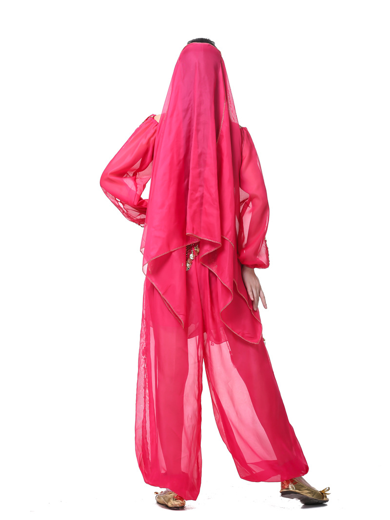 Picture of 4 Piece Set Lantern Long Sleeve Ring Lantern Pants Veil Belly Dance suit Belly Dance India Performance suit