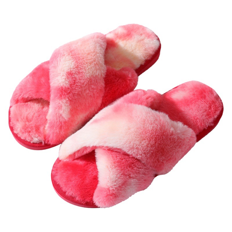 Amazon Cross-border Opening Mao Mao Winter Home Rendering Cross Women's Indoor Warm and Slip-resistant Mao Mao Mao Slippers