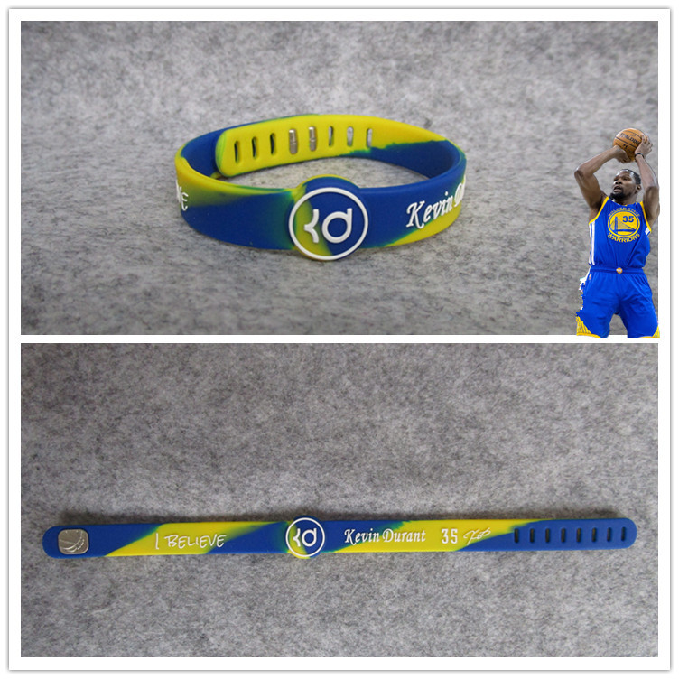 Picture of Nets No. 7 star Kevin. Durant adjustable signature buckle bracelet Silicon wrist sports wristband adjustable