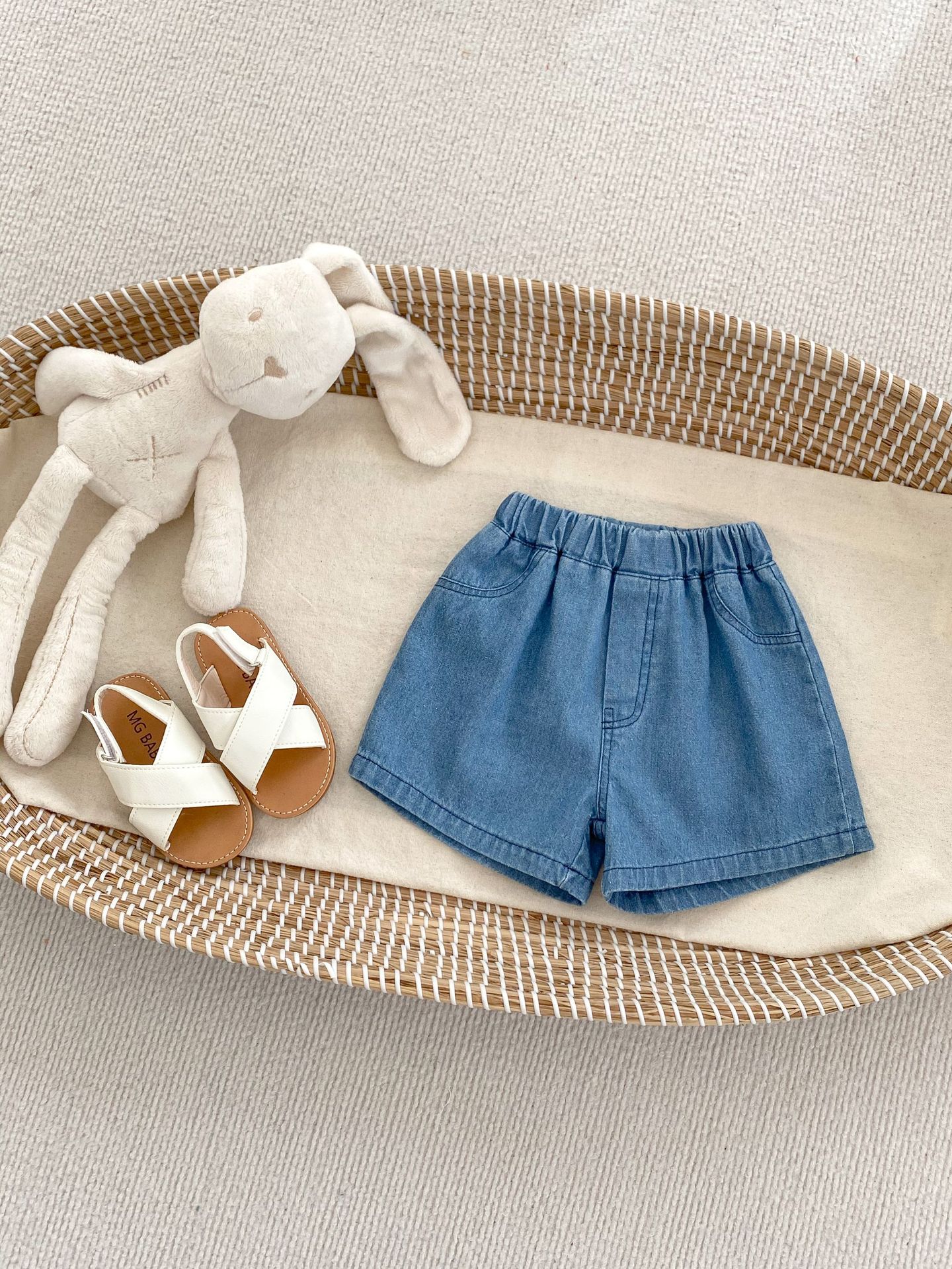 Picture of Baby Clothes Short-sleeved T-shirt New Style Summer 1-3 Years Old Baby Girl Base Shirt Thin Rabbit Print All-match Top