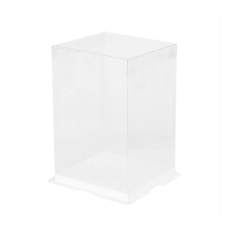 Flower Shadow Valentine's Day Flower Shop Transparent PVC Flower Bourquet Cake Box Gift Box Rose Flower Baking Packaging Box