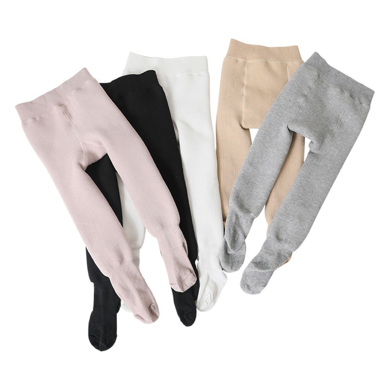 Picture of Autumn and winter girls' pantyhose fleece-lined padded pantyhose baby socks one-piece pants children's lamb pantyhose crotch