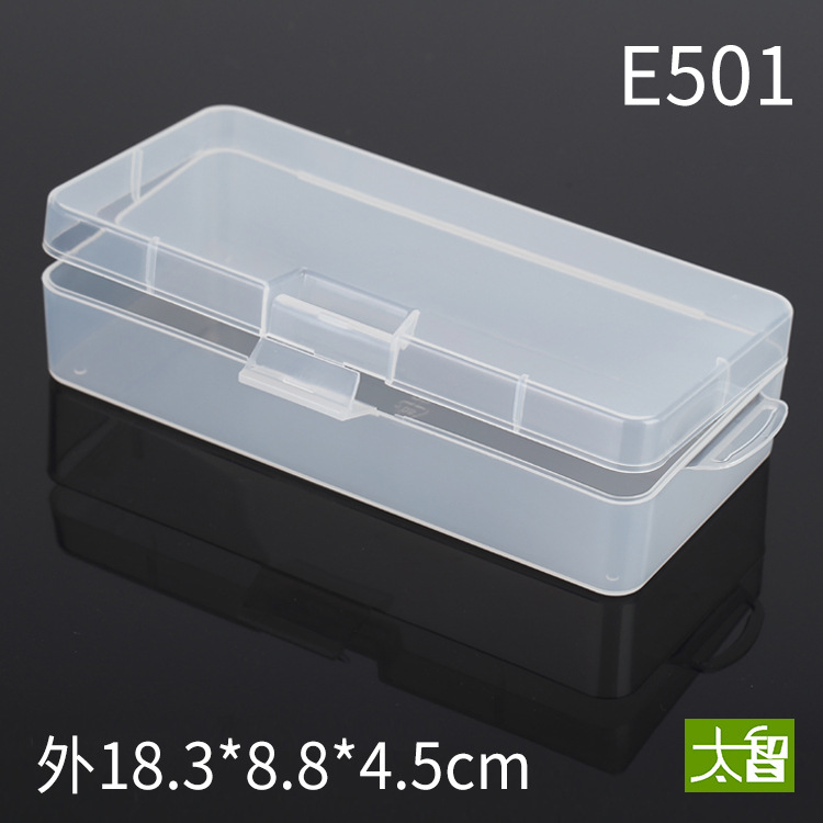 Manufacturer in stock PP small box packaging stationery transparent covered plastic tool box transparent plastic box rectangular