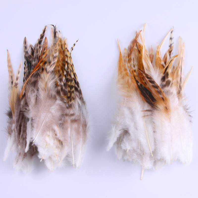 Factory wholesale diy jewelry accessories feather red Lu flower tip feather chicken feather crafts dream catcher clothing decoration