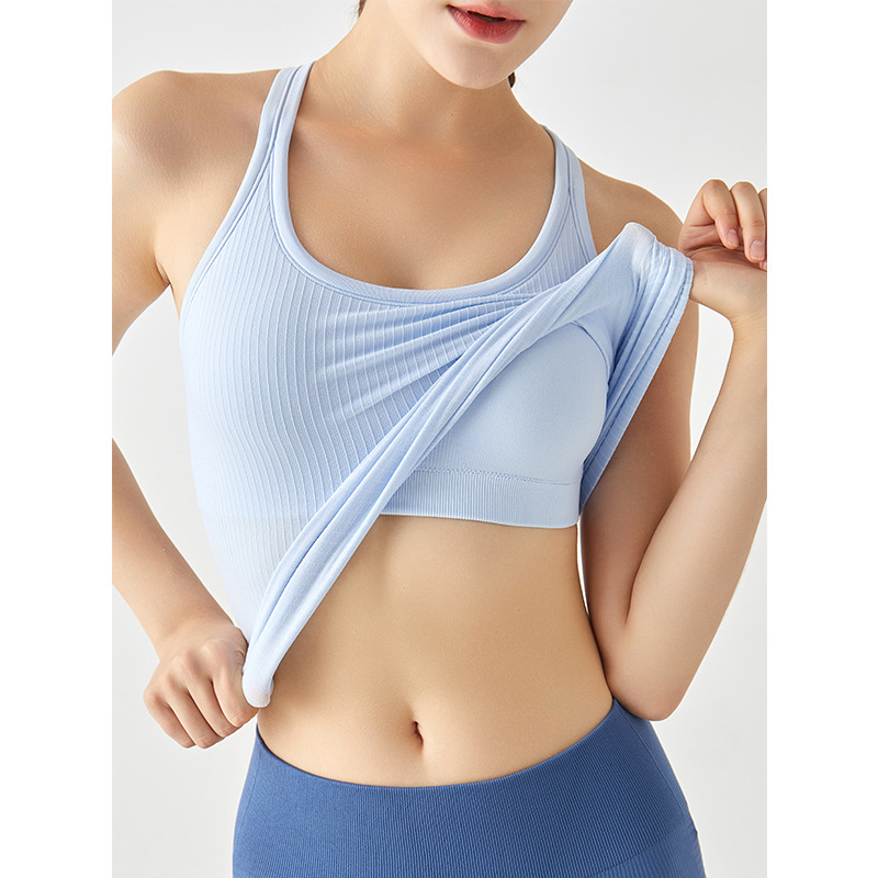 Short Sports Bra Fitness Shockproof High-Intensity Summer Yoga Tops Women's Beautiful Back Quick-Drying Vest Yoga Clothes Wholesale