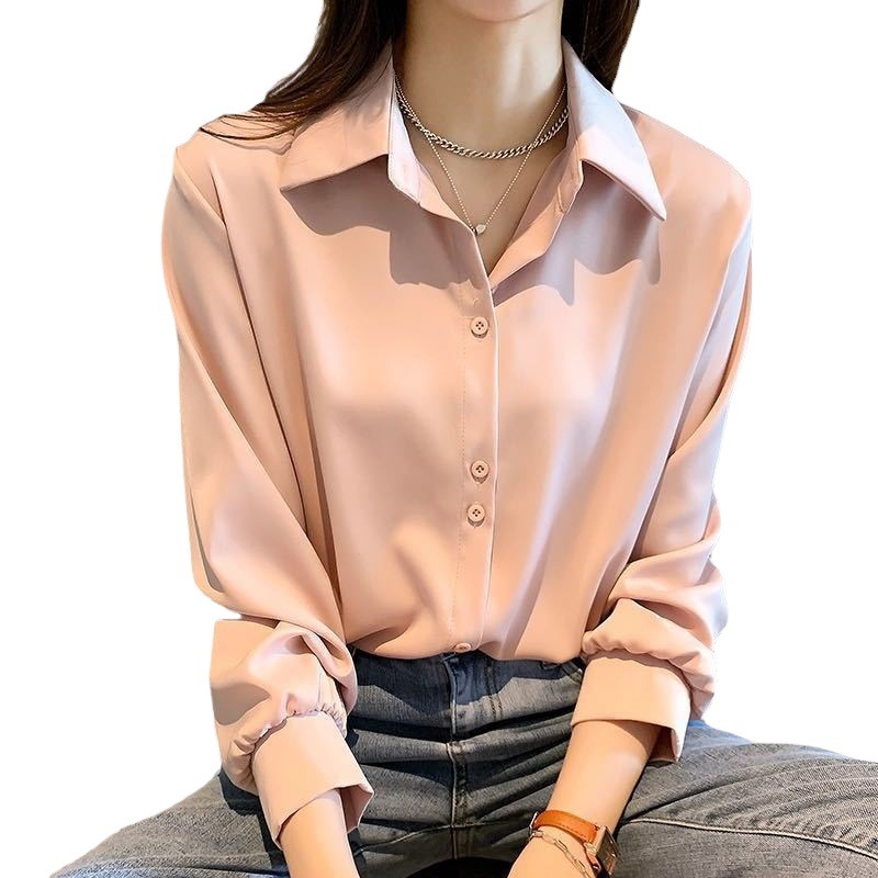 Picture of Shirt Women's 2025 Spring New Fashion Design Sense Top Loose Stacked White Shirt Base Shirt for Women