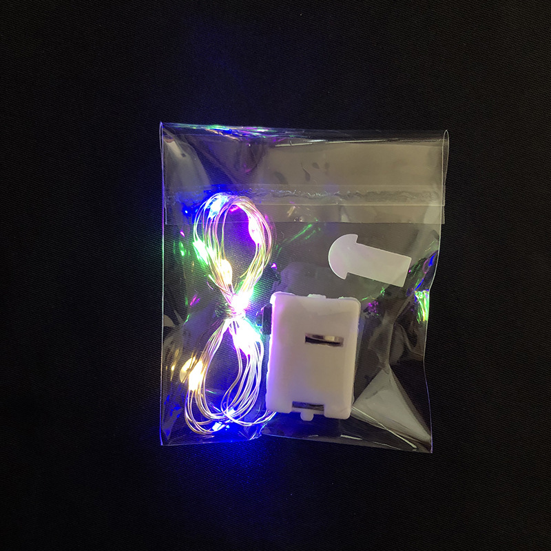 Picture of Tanabata Christmas cake Bouquet decoration LED string Ag13 small white box three flash wave ball lights