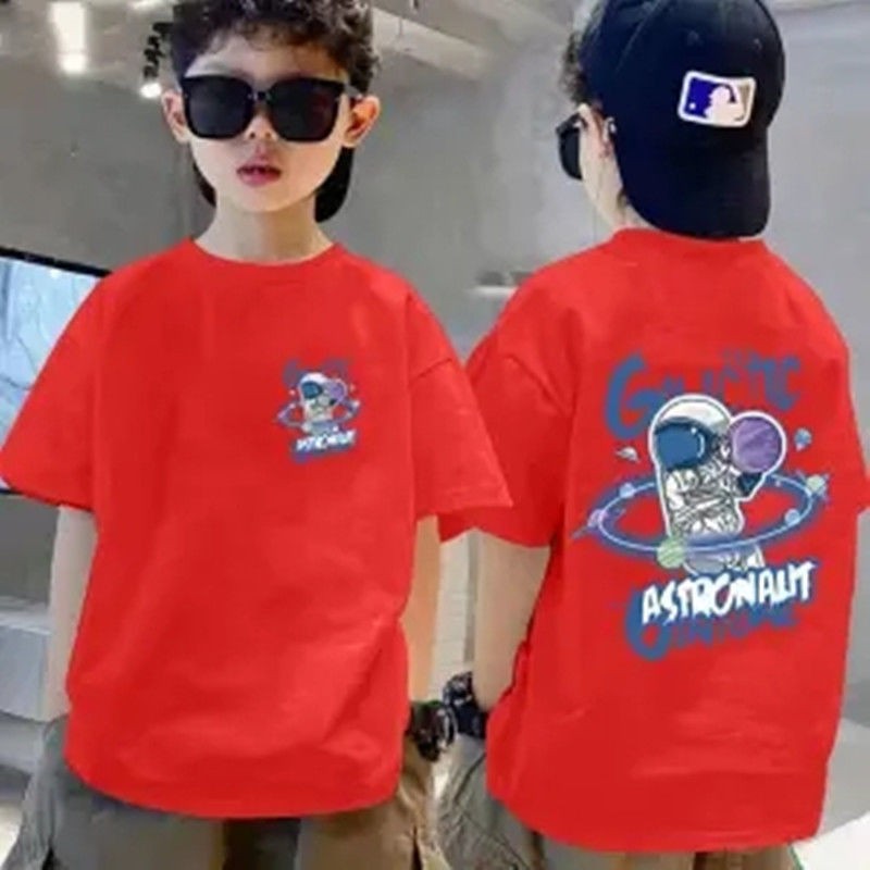 Picture of Boys' Summer T-shirt Short-sleeved 2023 New Fashionable Medium and Large Children's Breathable Thin All-match Loose Half-sleeved Top