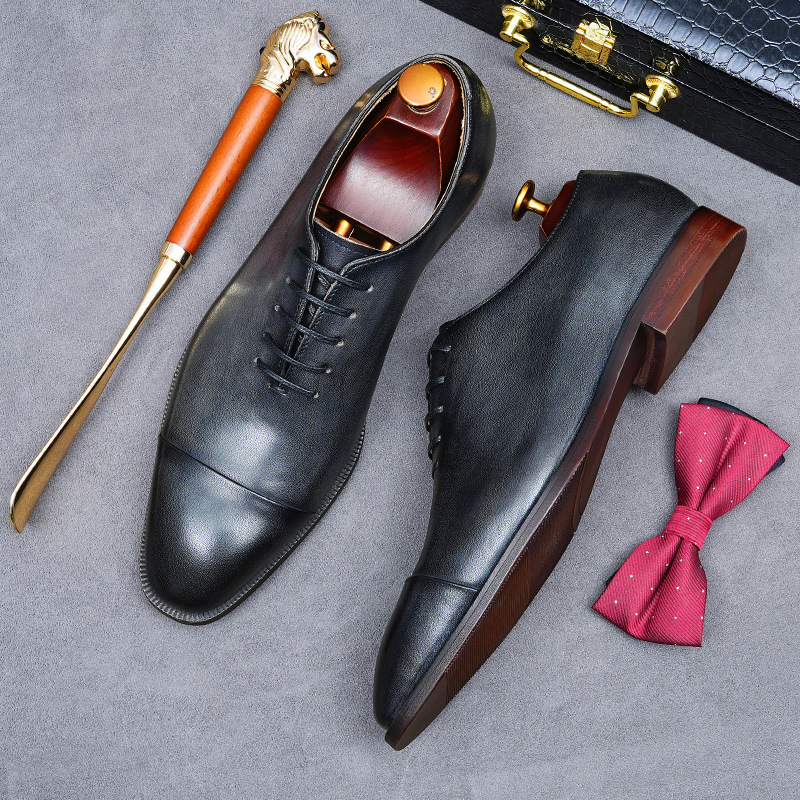 Picture of [Big Promotion] Three-Joint Leather Shoes for Men, Business Formal Wear, British Trendyy Men's Shoes, Genuine Leather Oxford Light Leather Shoes