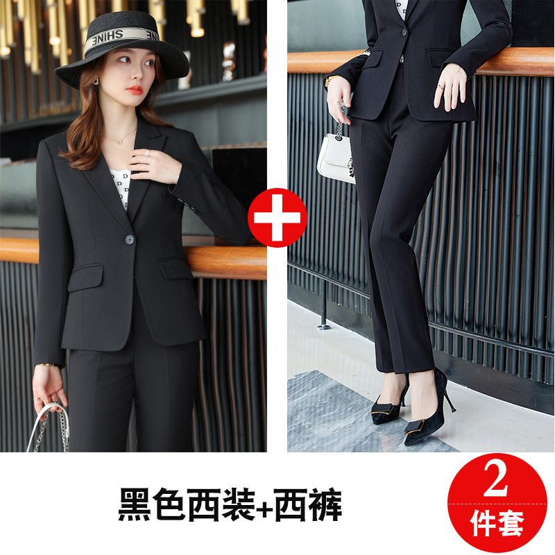 Picture of Suit Jacket Women's autumn and winter professional suit temperament interview formal wear hotel front desk tooling manager suit overalls