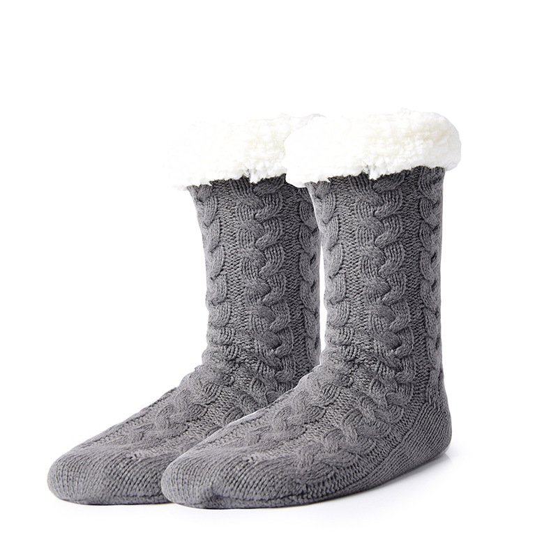 Picture of Floor Socks winter plus velvet padded warm month Slipper Socks slippers adult home Socks