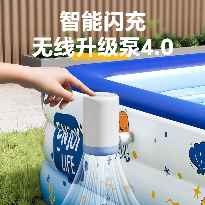 Picture of Swimming Pool Baby Inflatable Swimming Pool Adult Super Large Household Mobile Smart Flash Charging Swimming Pool Outdoor Wholesale