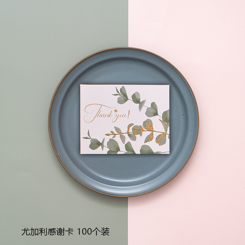 Picture of New creative European-style high-end ins card greeting card mini bronzing English Christmas thank you card in stock wholesale