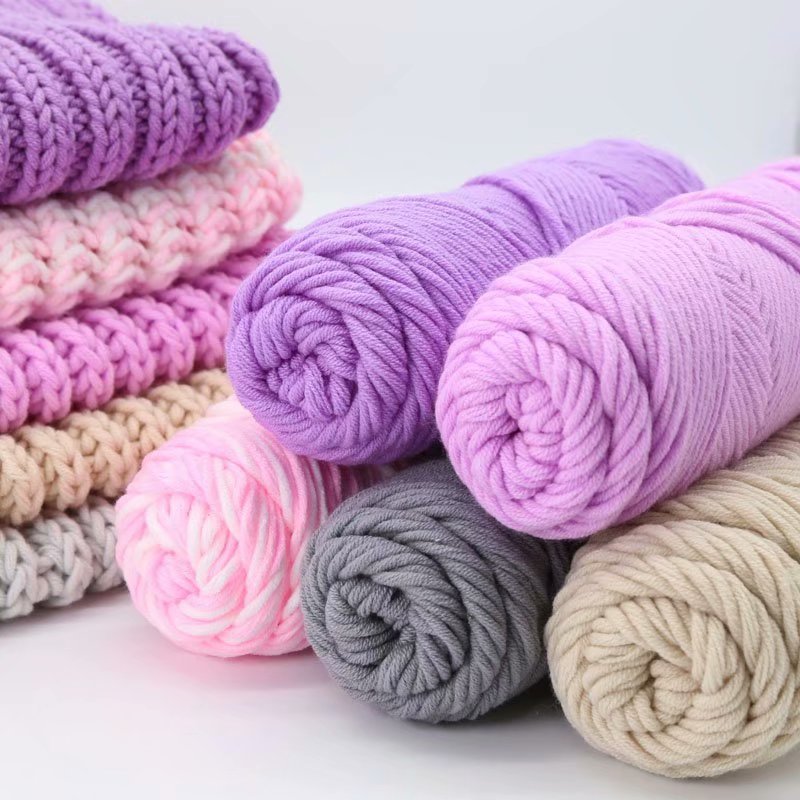 8-Strand Lover Cotton Scarf Thread 100g Milk Cotton Baby Wool Hand-Knitted Stick Needle Thick Wool Hat Shawl Wholesale