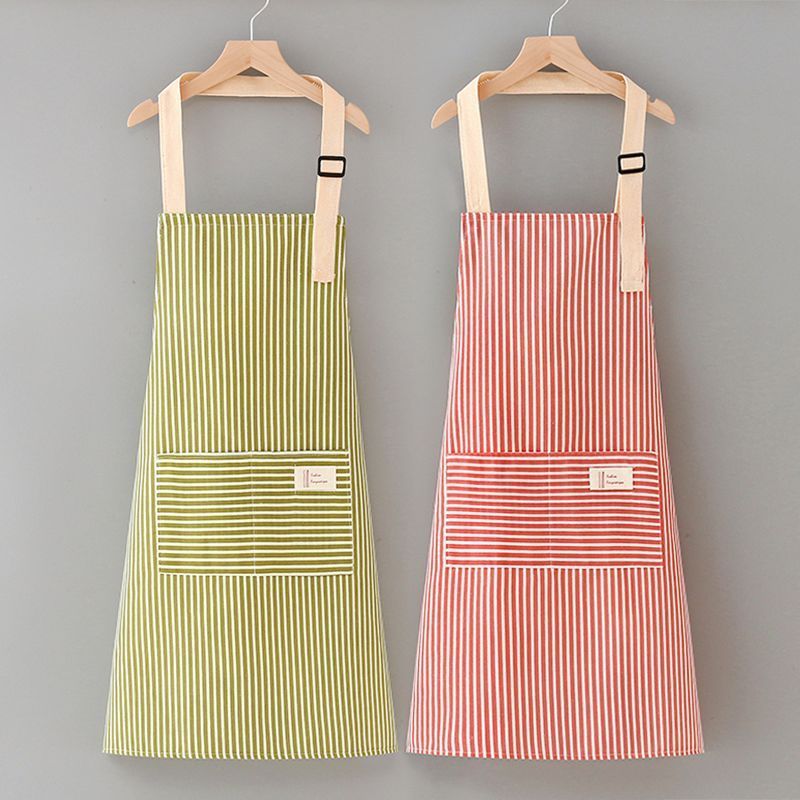 Cotton and Linen Apron Summer Thin Kitchen Home Cooking Oil-proof Breathable Dirty-resistant Work Waist New Fashionable Beautiful