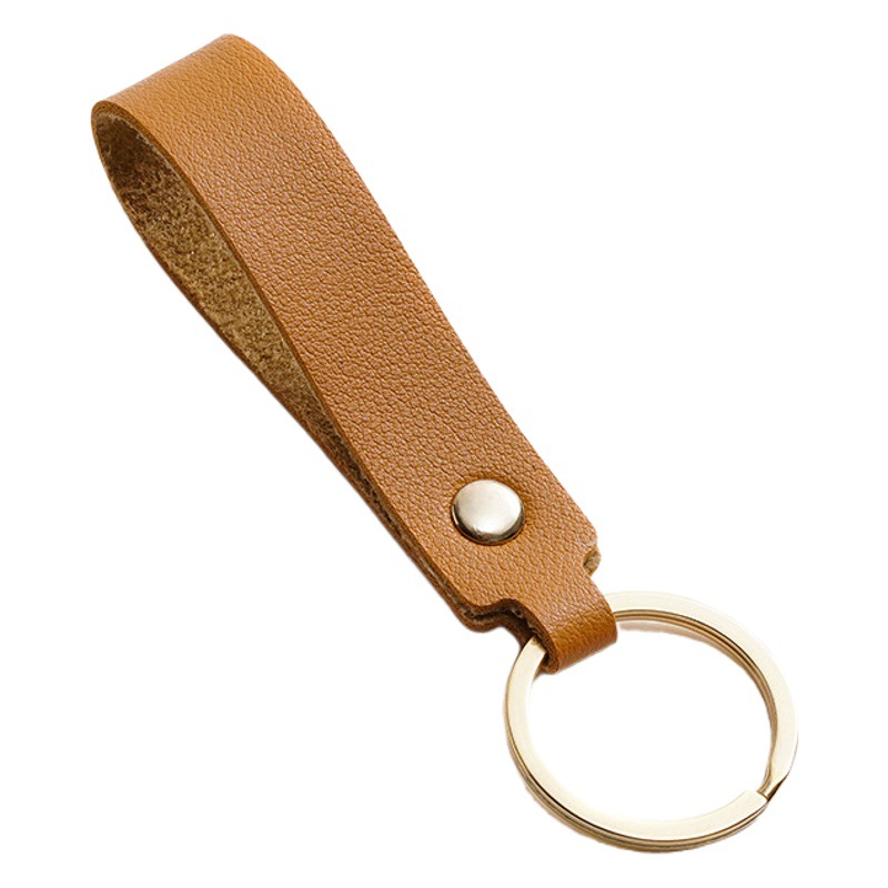 Creative DIY leather keychain business personality key pendant small gift car key ring wholesale