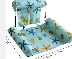 Picture of Foldable inflatable recliner water sofa amusement recliner floating bed with net hammock floating dual-use backrest floating row