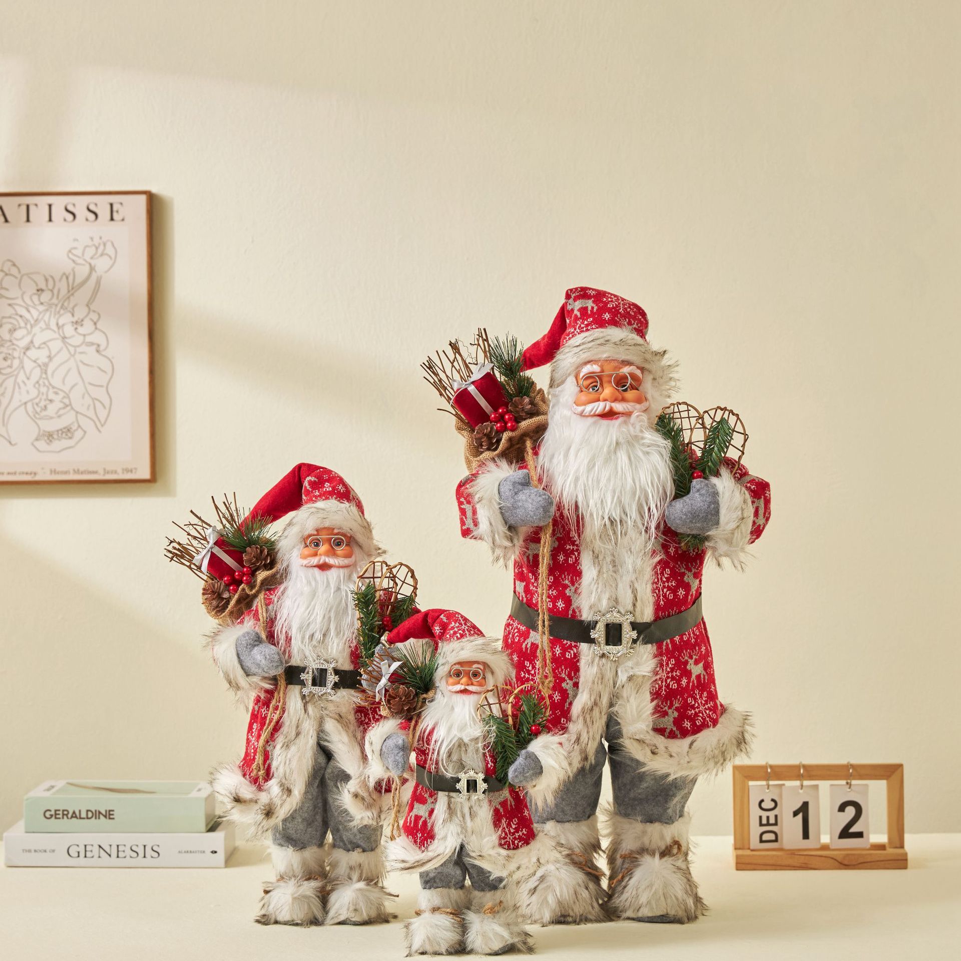 New Cross Border Santa Elk Sweater Christmas Decorative Window Home Doll Ornaments Christmas Doll