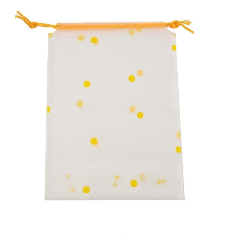 Drawstring drawstring bag travel frosted Daisy underwear socks shoes cosmetics storage bag transparent packaging bag