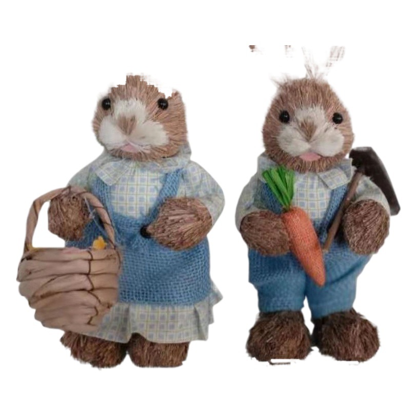 Cross-Border Easter Bunny 2025 New Party Decoration Simulation Ornaments Wholesale