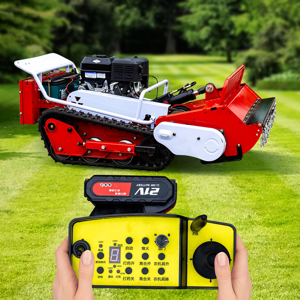 Source factory crawler remote control lawn mower landscaping intelligent lawn trimmer agricultural orchard grass crusher
