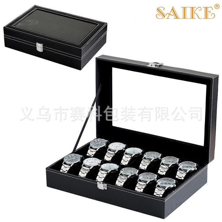 Picture of [Standard Edition] Spot wholesale 12-bit watch storage box PU display box gift box leather watch box manufacturers wholesale