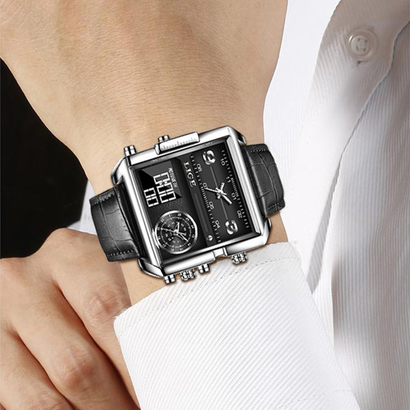 Picture of Dual Display Square Quartz Watch Men's Watch Fashion Business Personality Casual Large Dial Domestic Wristwatch Cross-border Wholesale