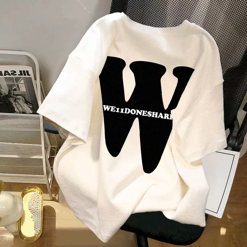 White Short-sleeved T-shirt Women's 2024 New Loose oversize Super Good-looking Couple's Half-sleeved Top Summer Ins Trendy